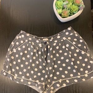 Black with white polka dot shorts
